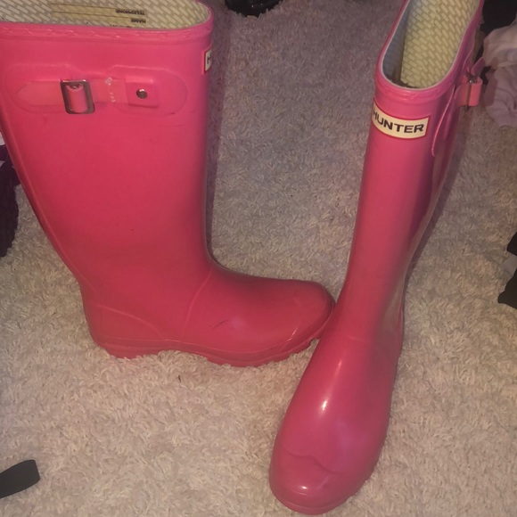 Hunter Shoes - Hunter pink rain boots